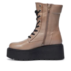 Sabbati Taupe Leather Ankle Boots