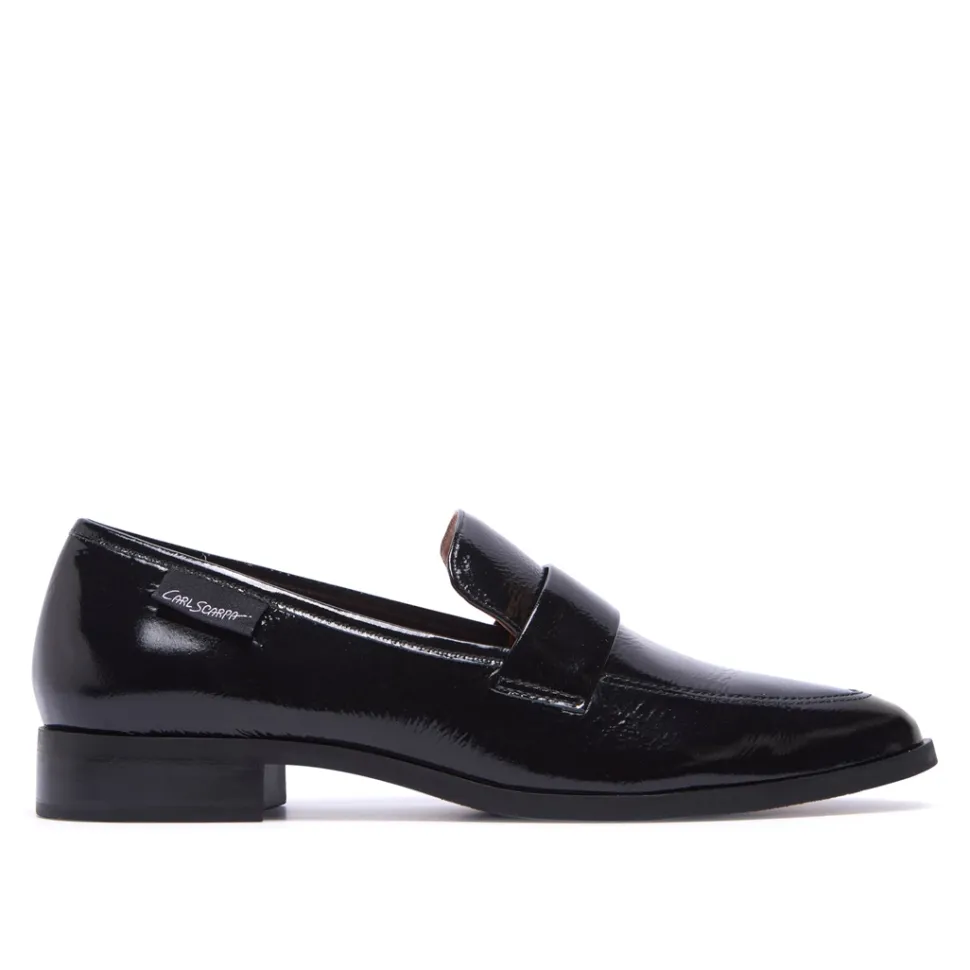 Sarina Black Patent Leather Loafers