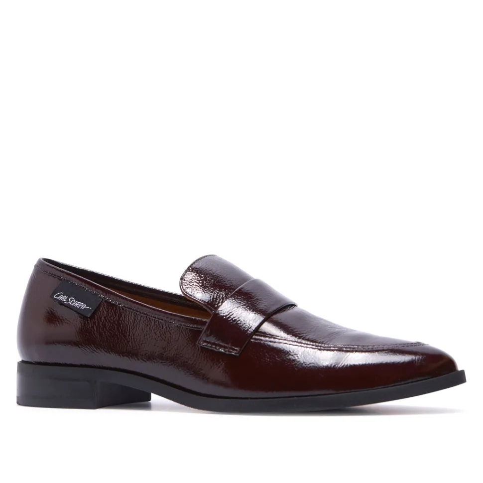 Sarina Bordo Patent Leather Loafers