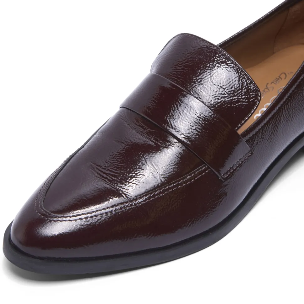 Sarina Bordo Patent Leather Loafers
