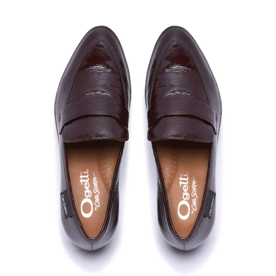 Sarina Bordo Patent Leather Loafers