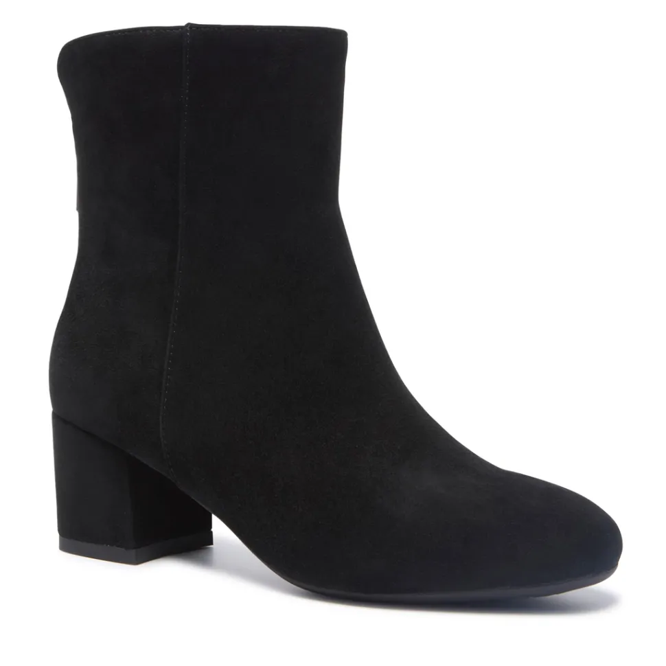 Sartina Black Suede Ankle Boots