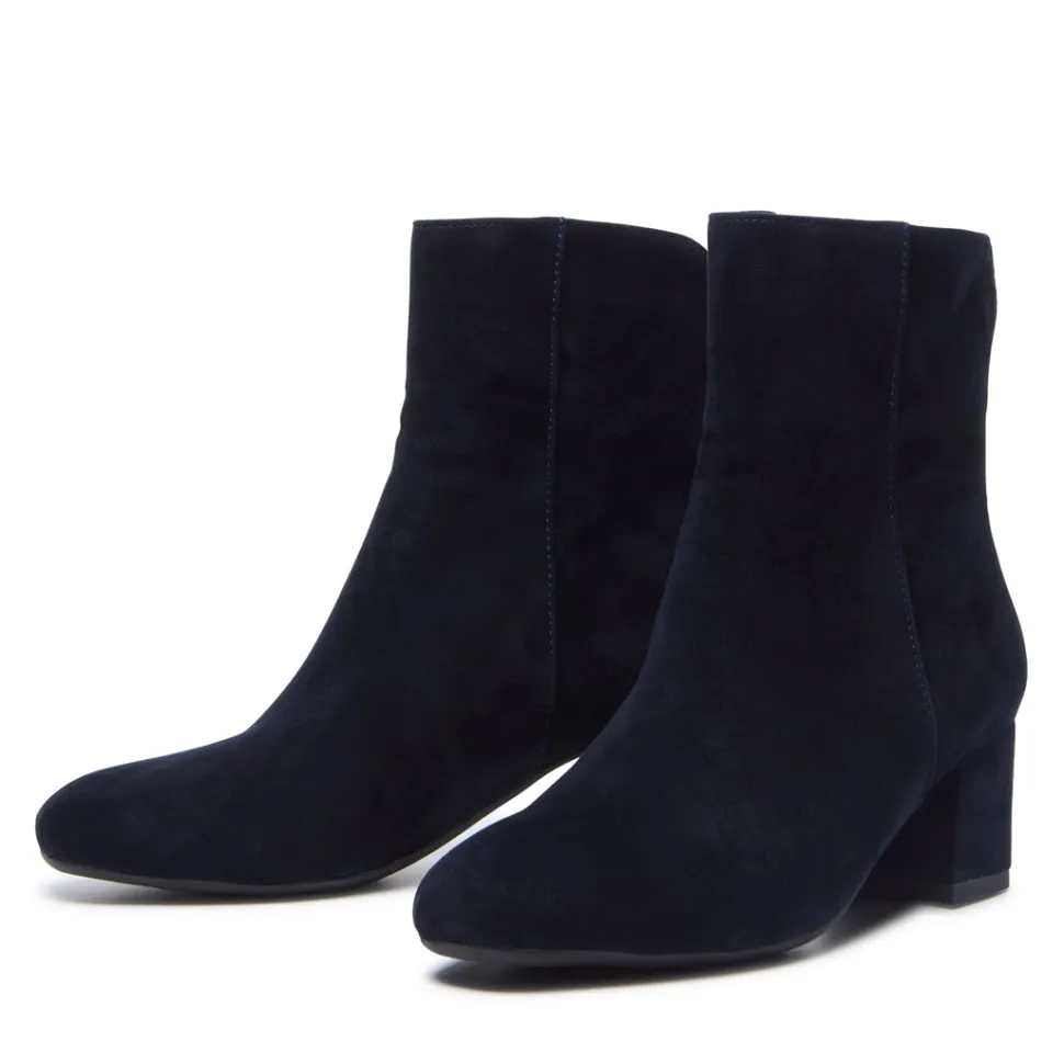 Sartina Navy Suede Ankle Boots