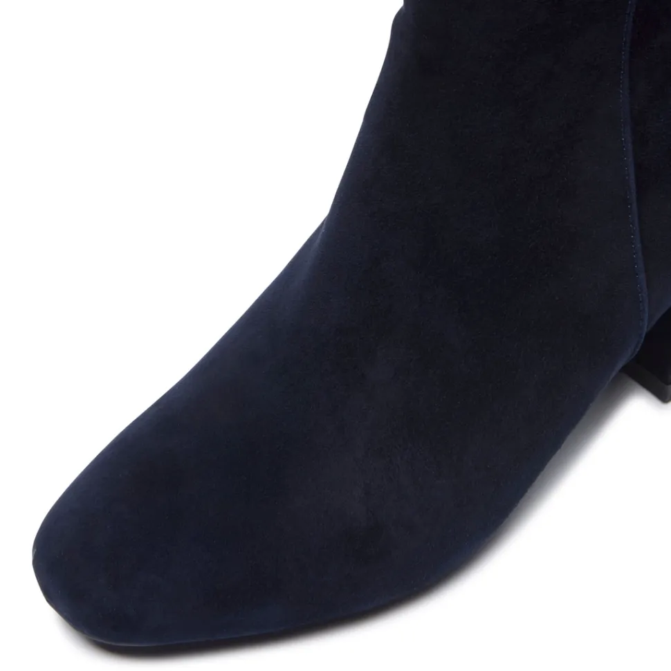 Sartina Navy Suede Ankle Boots