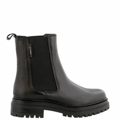 Selessia Black Leather Chelsea Boots