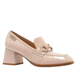 Senso Blush Leather Block Heel Loafers