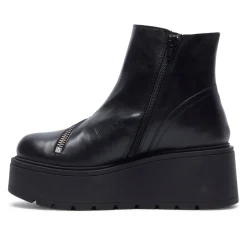 Serpentina Black Leather Ankle Boots
