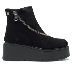 Serpentina Black Suede Ankle Boots