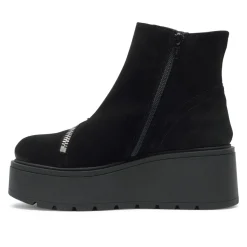 Serpentina Black Suede Ankle Boots