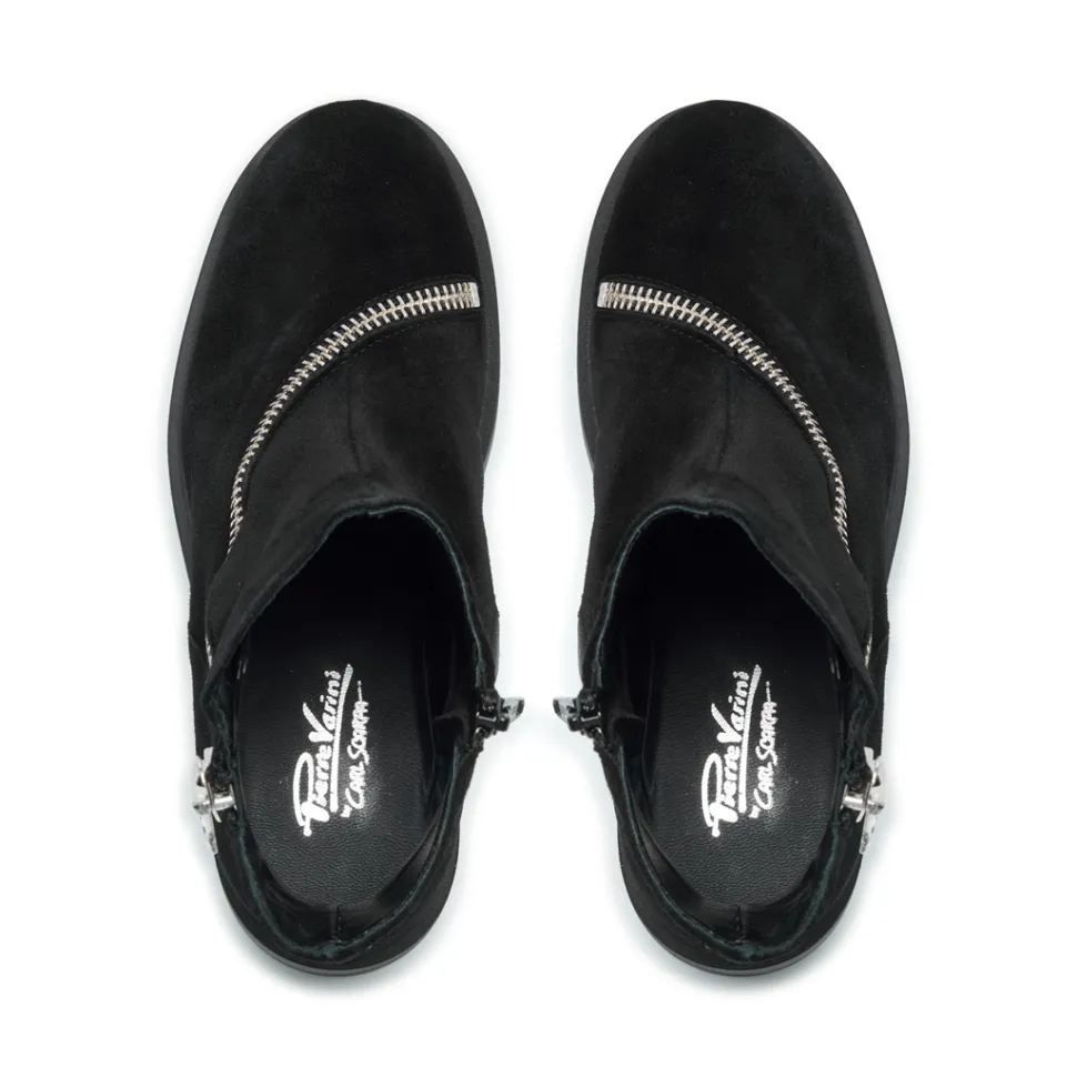 Serpentina Black Suede Ankle Boots