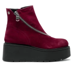 Serpentina Burgundy Suede Ankle Boots