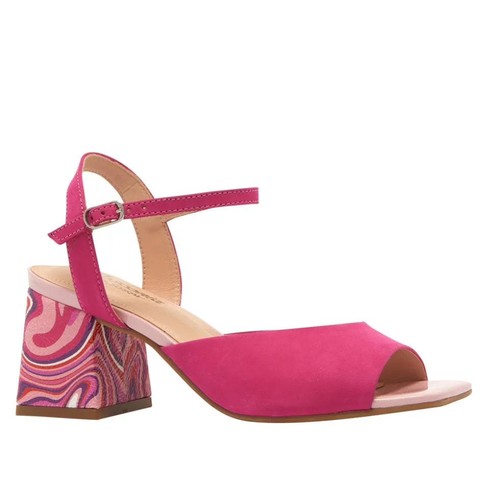 Setallo Fuchsia Block Heel Courts