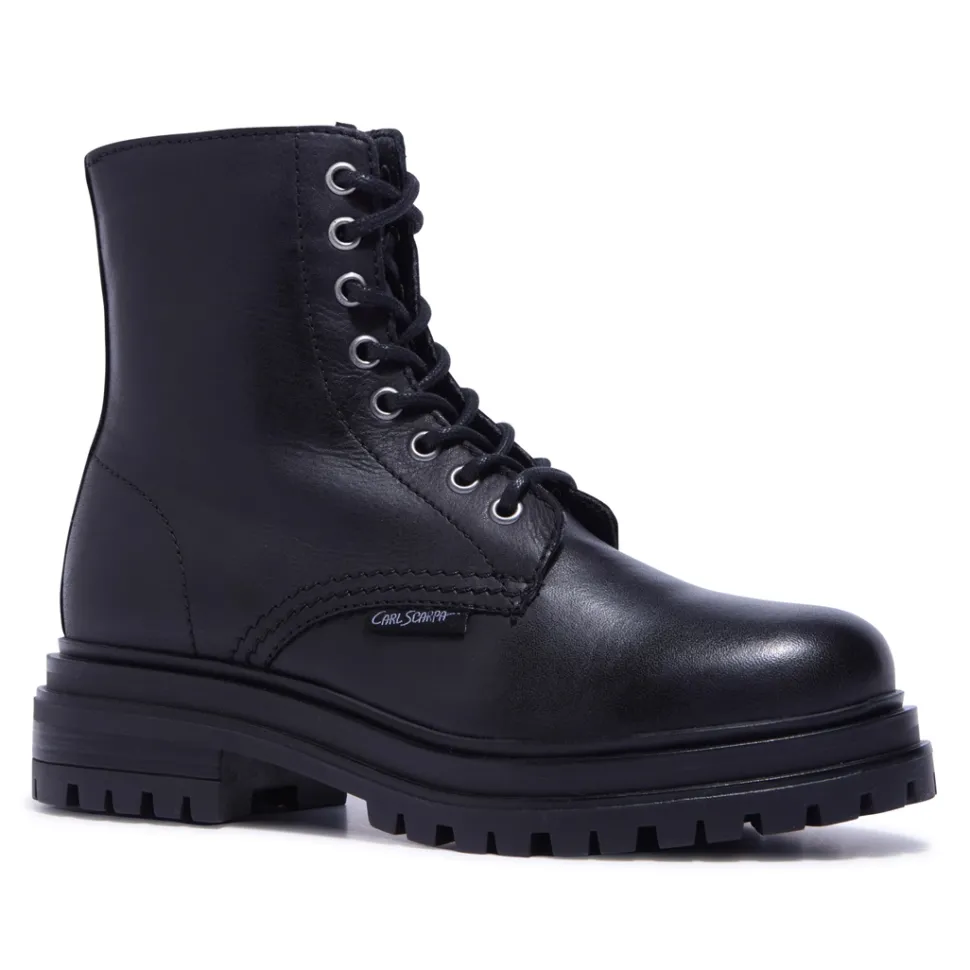 Seville Black Leather Ankle Boots