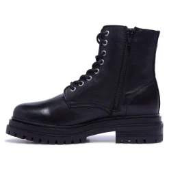 Seville Black Leather Ankle Boots