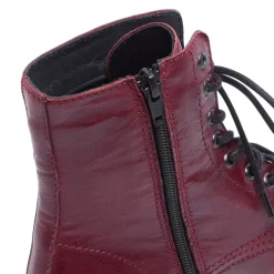 Seville Bordo Leather Ankle Boots