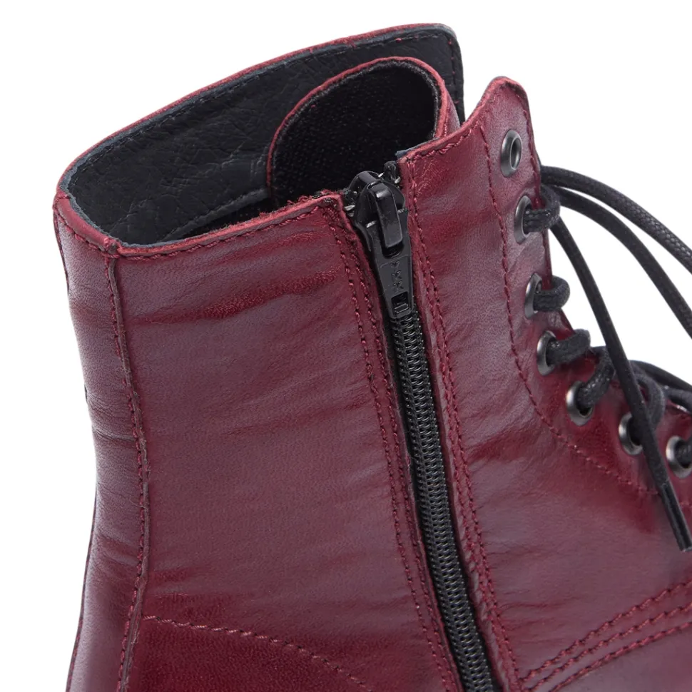 Seville Bordo Leather Ankle Boots