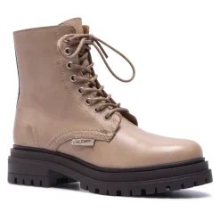 Seville Taupe Leather Ankle Boots