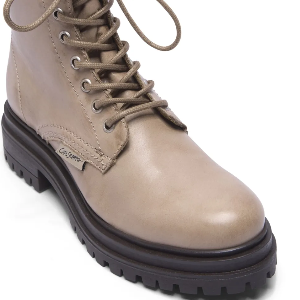 Seville Taupe Leather Ankle Boots