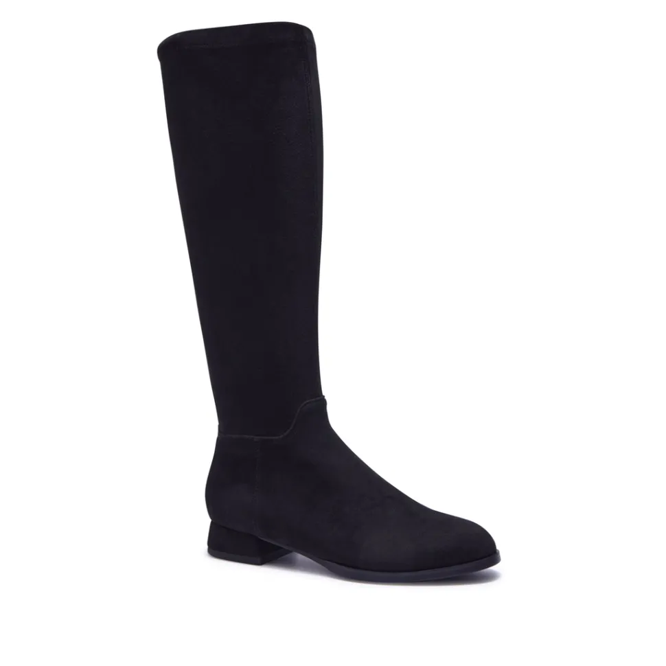 Solene Black Stretch Long Leg Boot