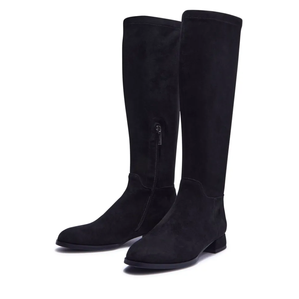 Solene Black Stretch Long Leg Boot