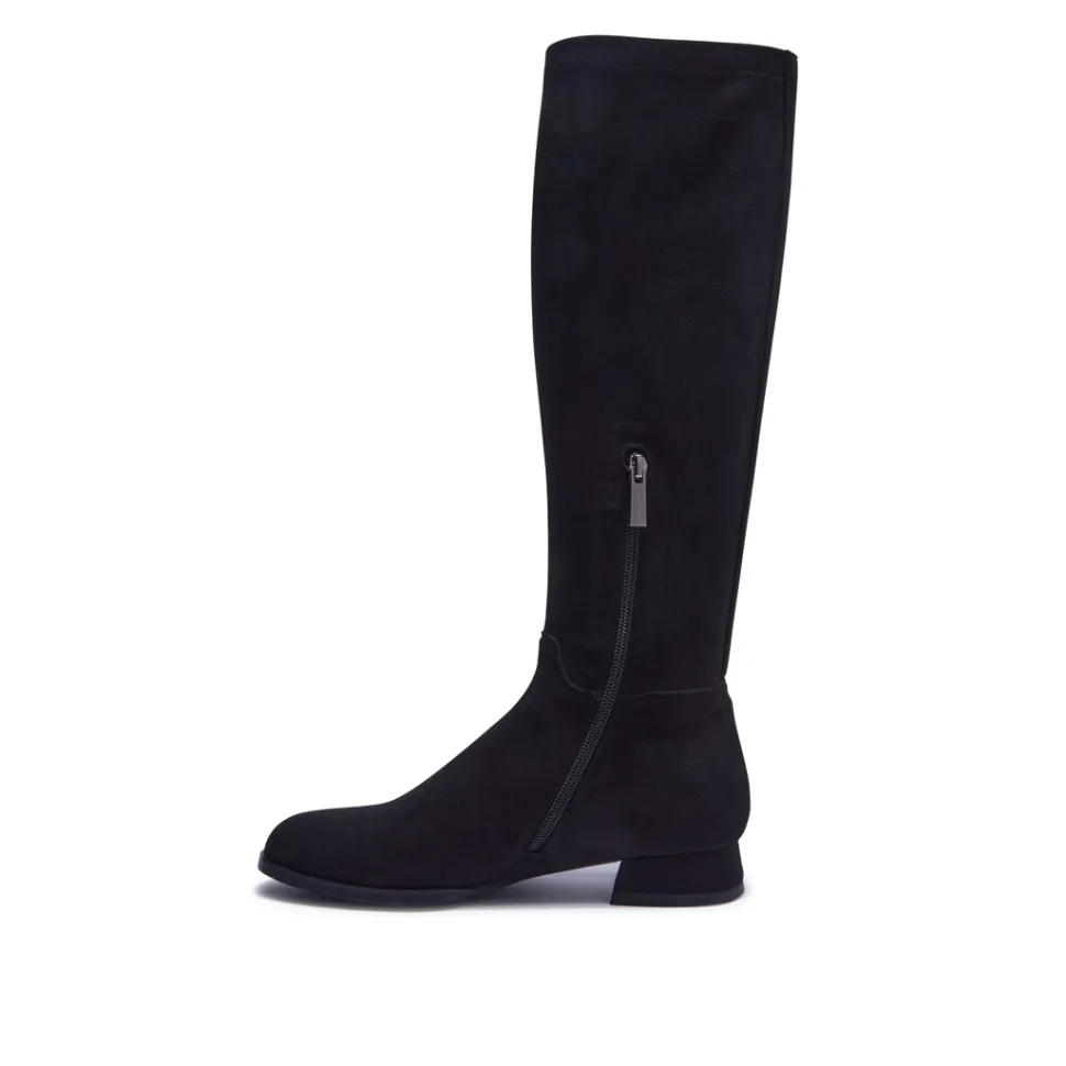 Solene Black Stretch Long Leg Boot