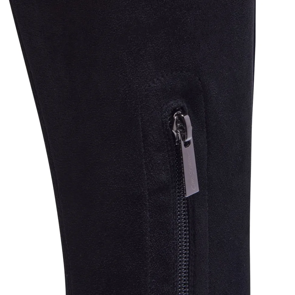 Solene Black Stretch Long Leg Boot