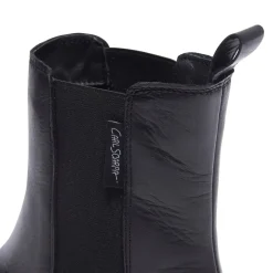 Solette Black Leather Chelsea Boots