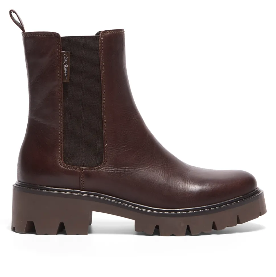 Solette Brown Leather Chelsea Boots