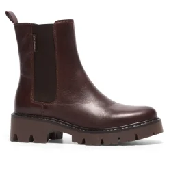 Solette Brown Leather Chelsea Boots