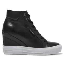 Tabita Black Leather Trainers