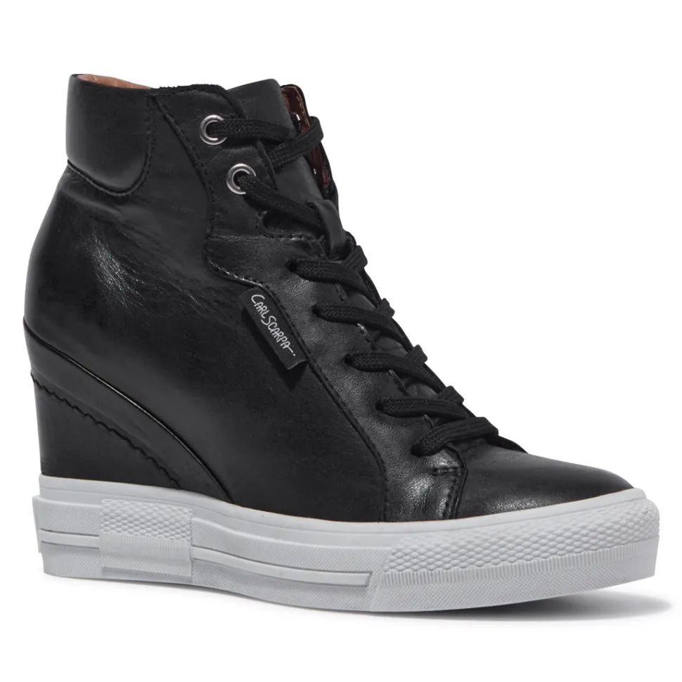 Tabita Black Leather Trainers