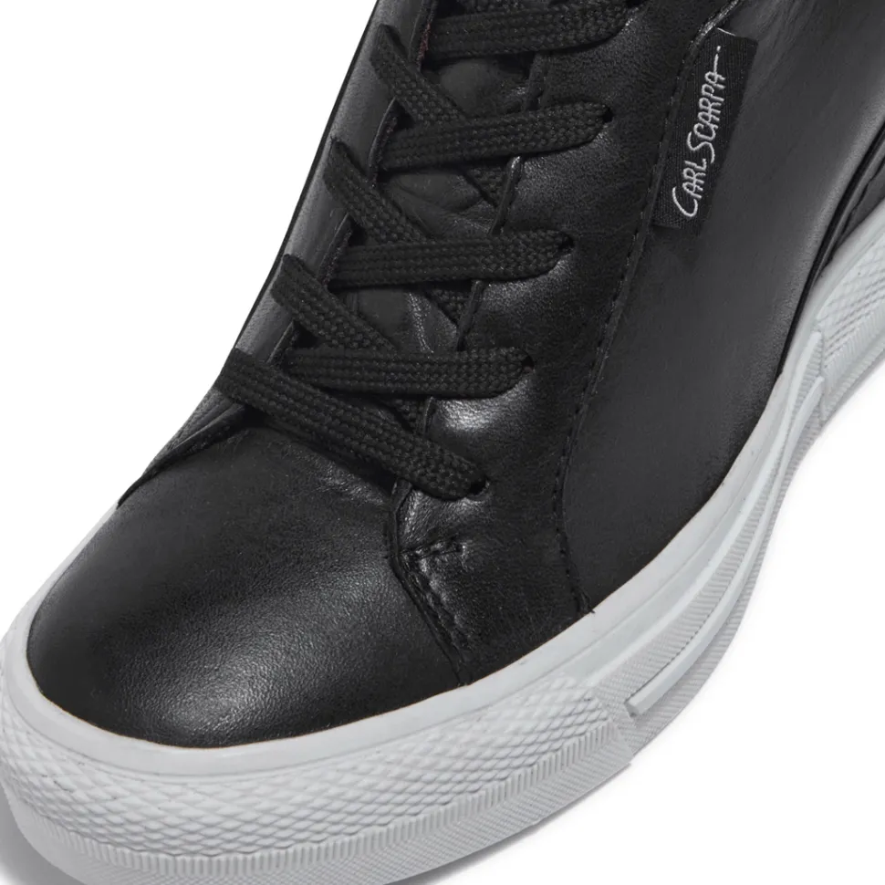 Tabita Black Leather Trainers