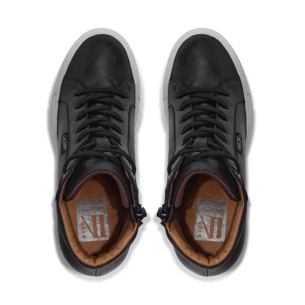 Tabita Black Leather Trainers