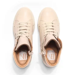 Tabita Off White Leather Platform Trainers
