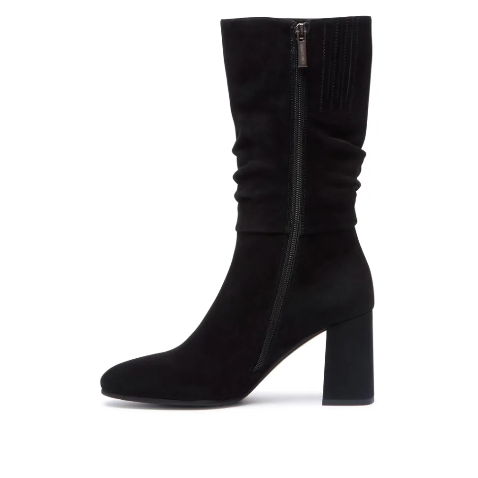 Tipici Black Suede Ankle Boots