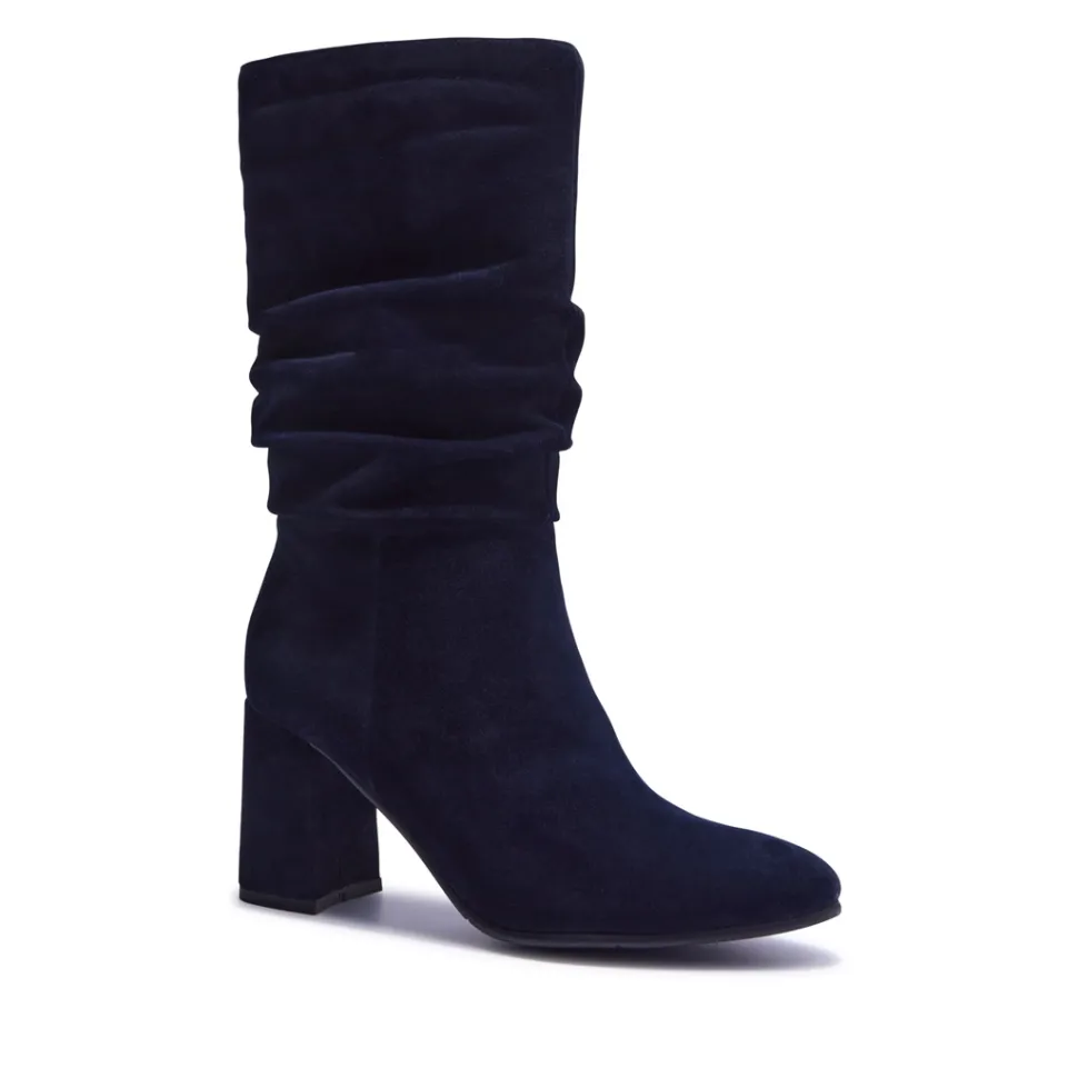 Tipici Navy Suede Ankle Boots