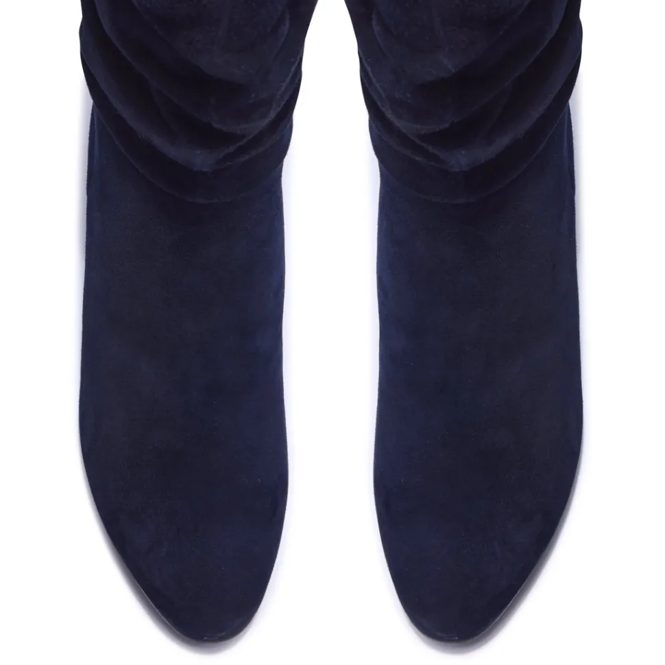 Tipici Navy Suede Ankle Boots
