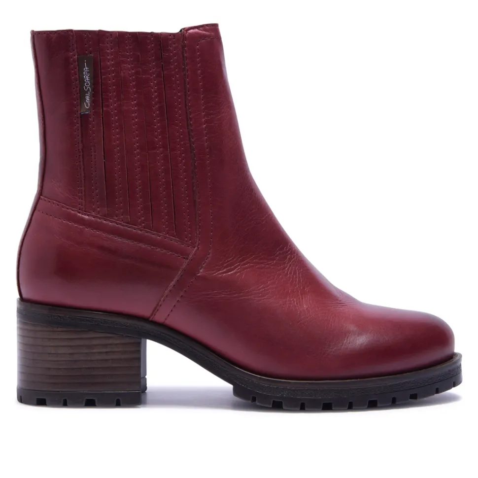 Trepani Bordo Leather Ankle Boots
