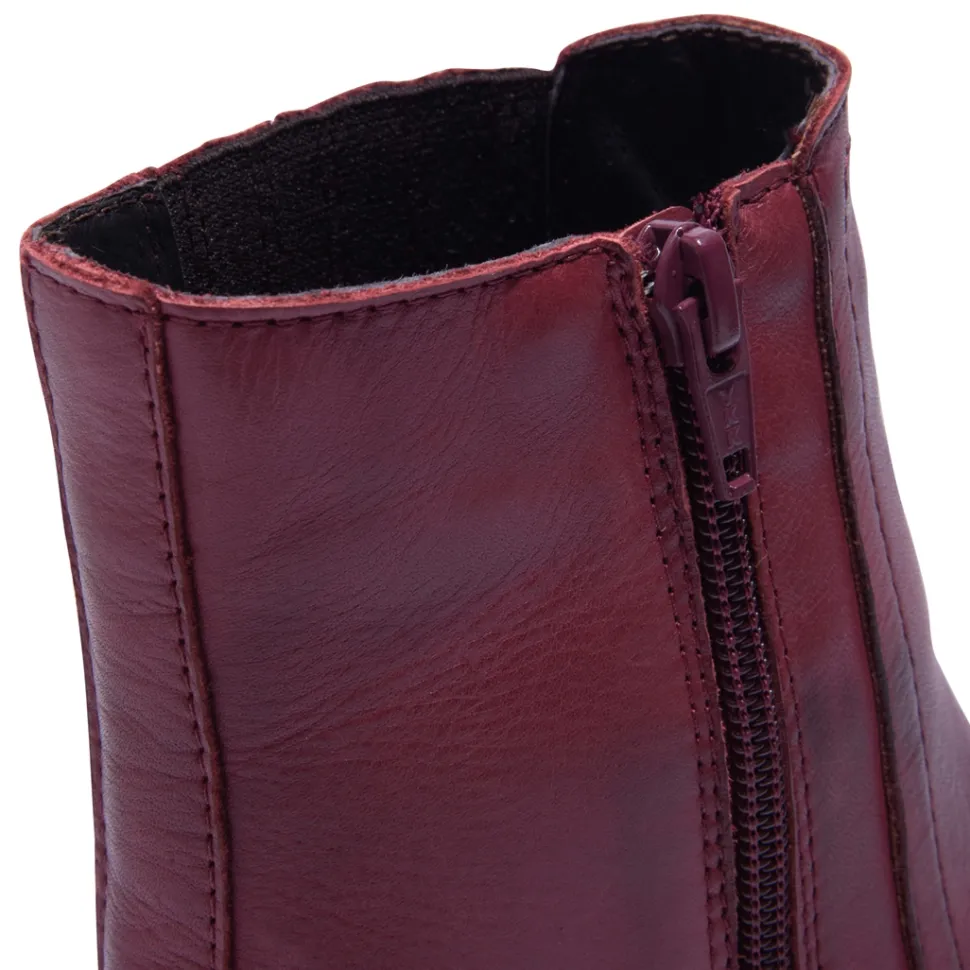 Trepani Bordo Leather Ankle Boots