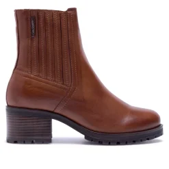 Trepani Tan Leather Ankle Boots
