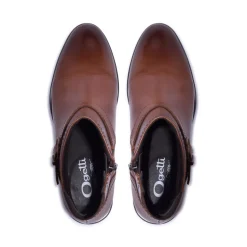 Trisette Tan Leather Ankle Boots
