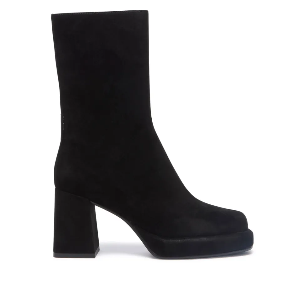 Tropea Black Suede Ankle Boots