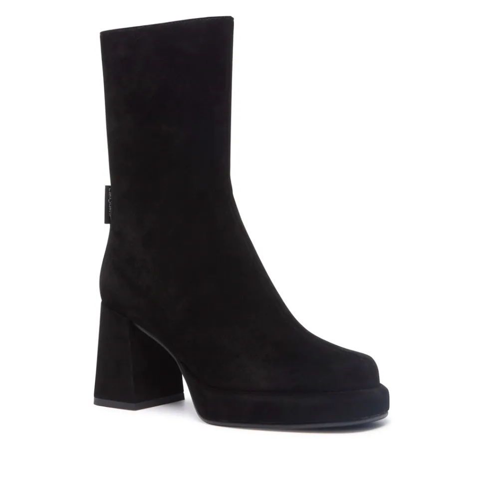 Tropea Black Suede Ankle Boots