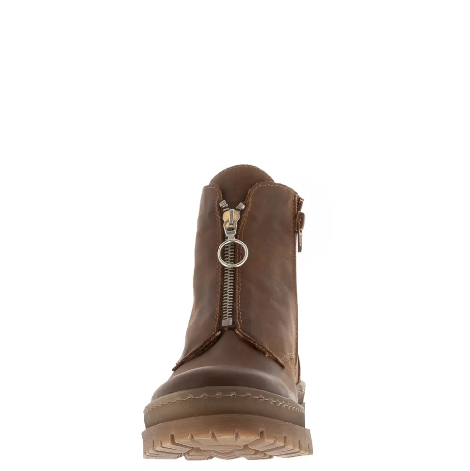 Truste Tan Leather Ankle Boots