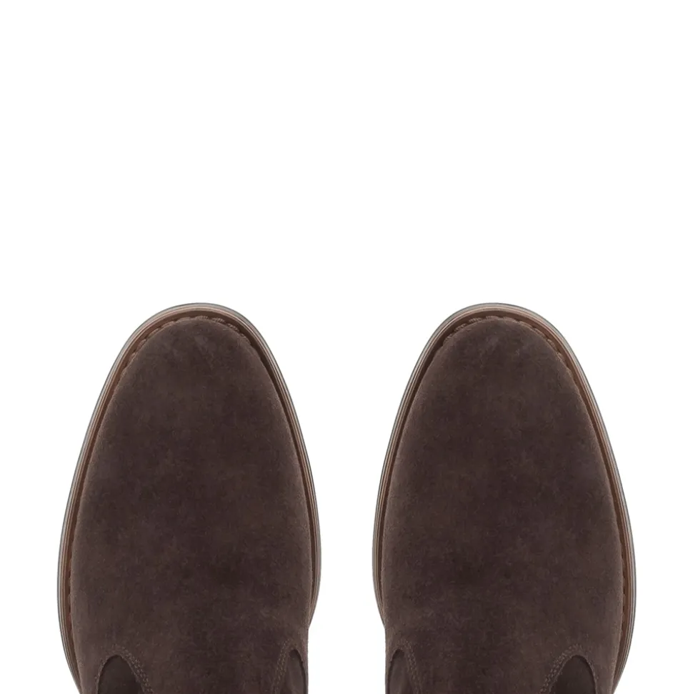 Tucci Brown Suede Chunky Knee High Boots