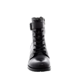 Turner Black Leather Lace Up Ankle Boots