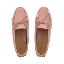 Venerdi Light Pink Nubuck Suede Loafers