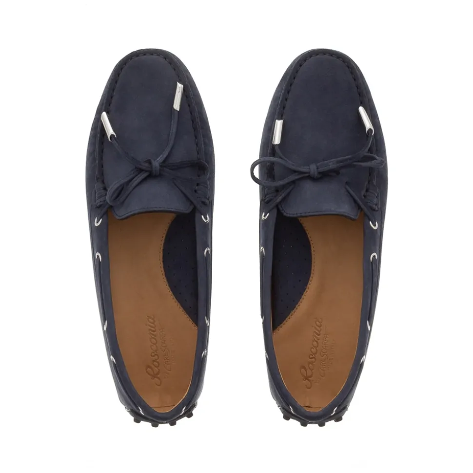 Venerdi Navy Nubuck Suede Loafers