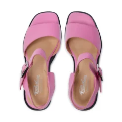 Veronne Fuschia Leather Wavesole Sandals