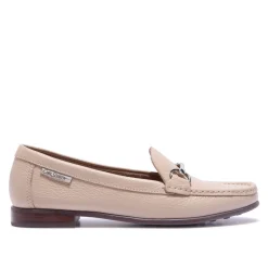 Veroso Beige Leather Loafers